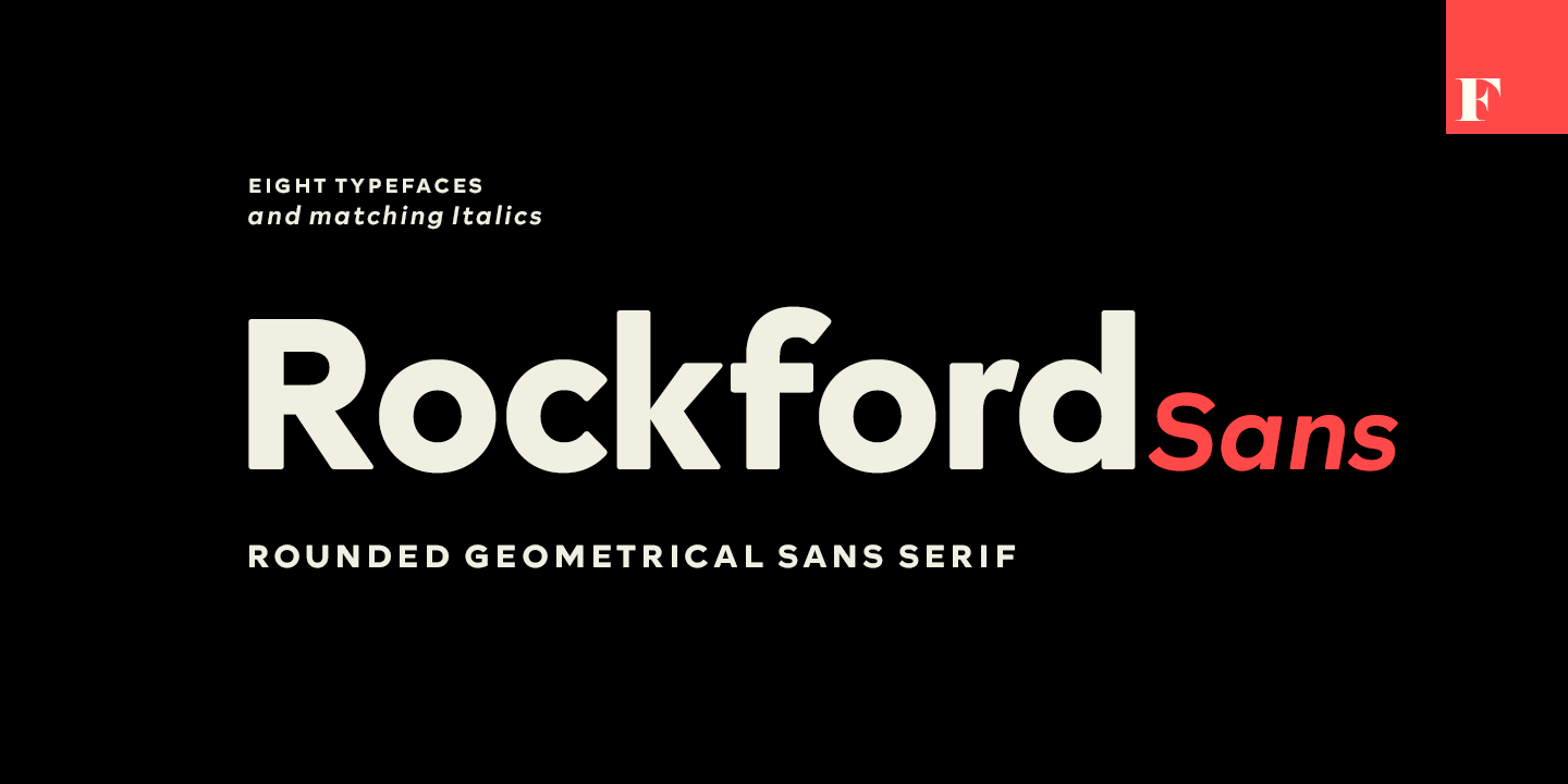 Пример шрифта Rockford Sans